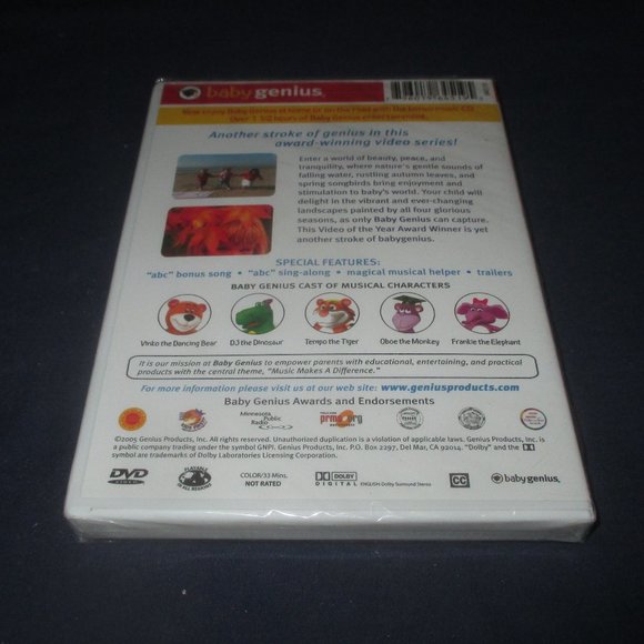 Baby Genius - The Four Seasons (DVD, bonus music CD, 2005) (unopened) - Picture 2 of 3